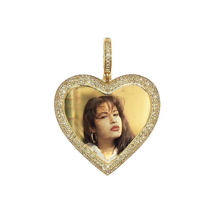 Heart Diamond Photo Pendant