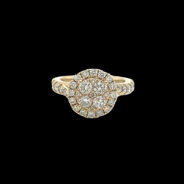 Round Halo Diamond Ring