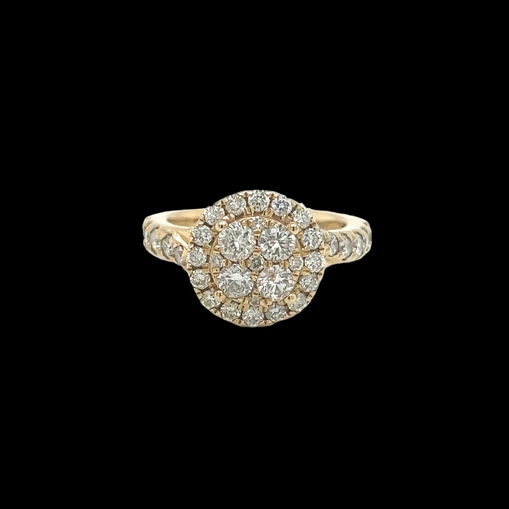 Round Halo Diamond Ring