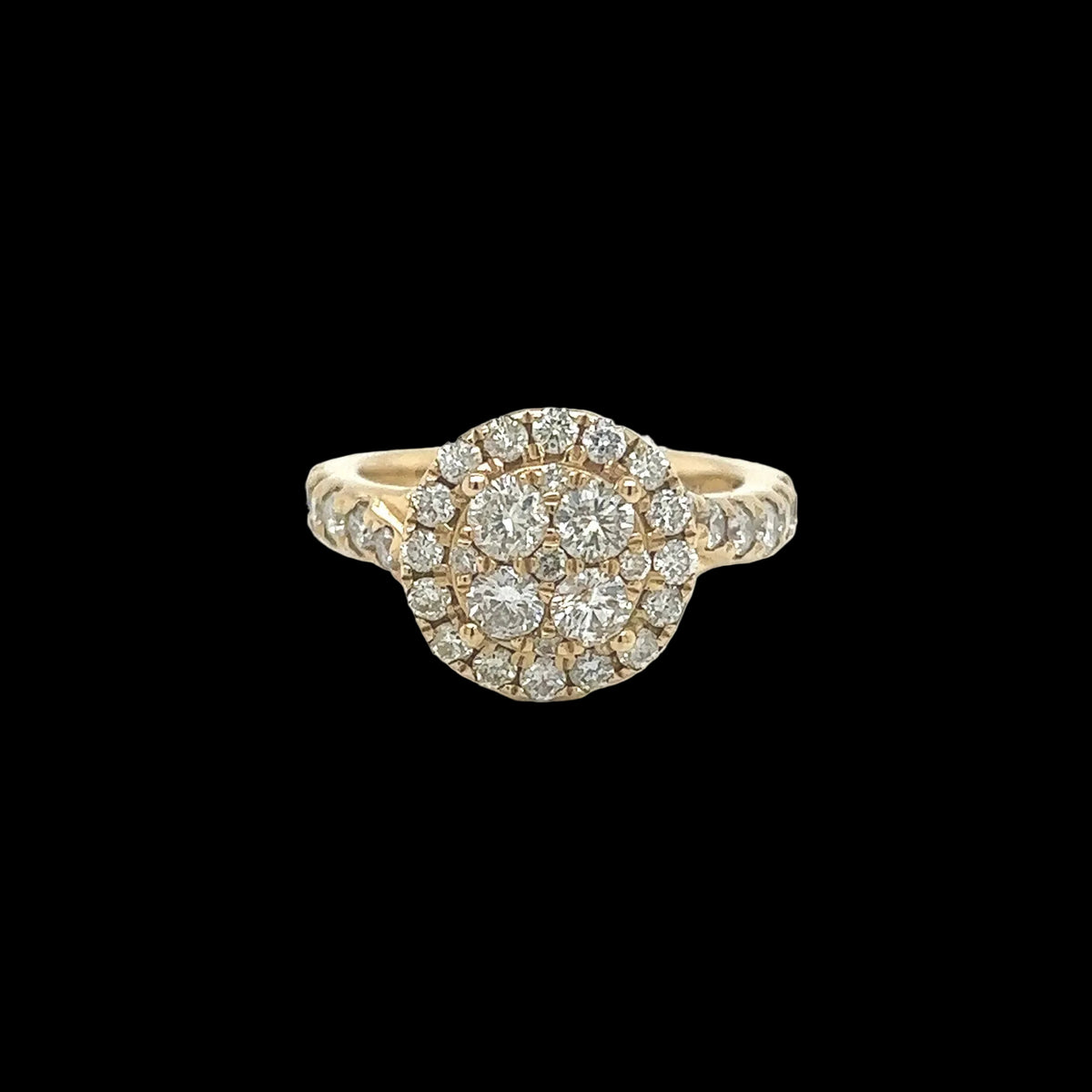 Round Halo Diamond Ring