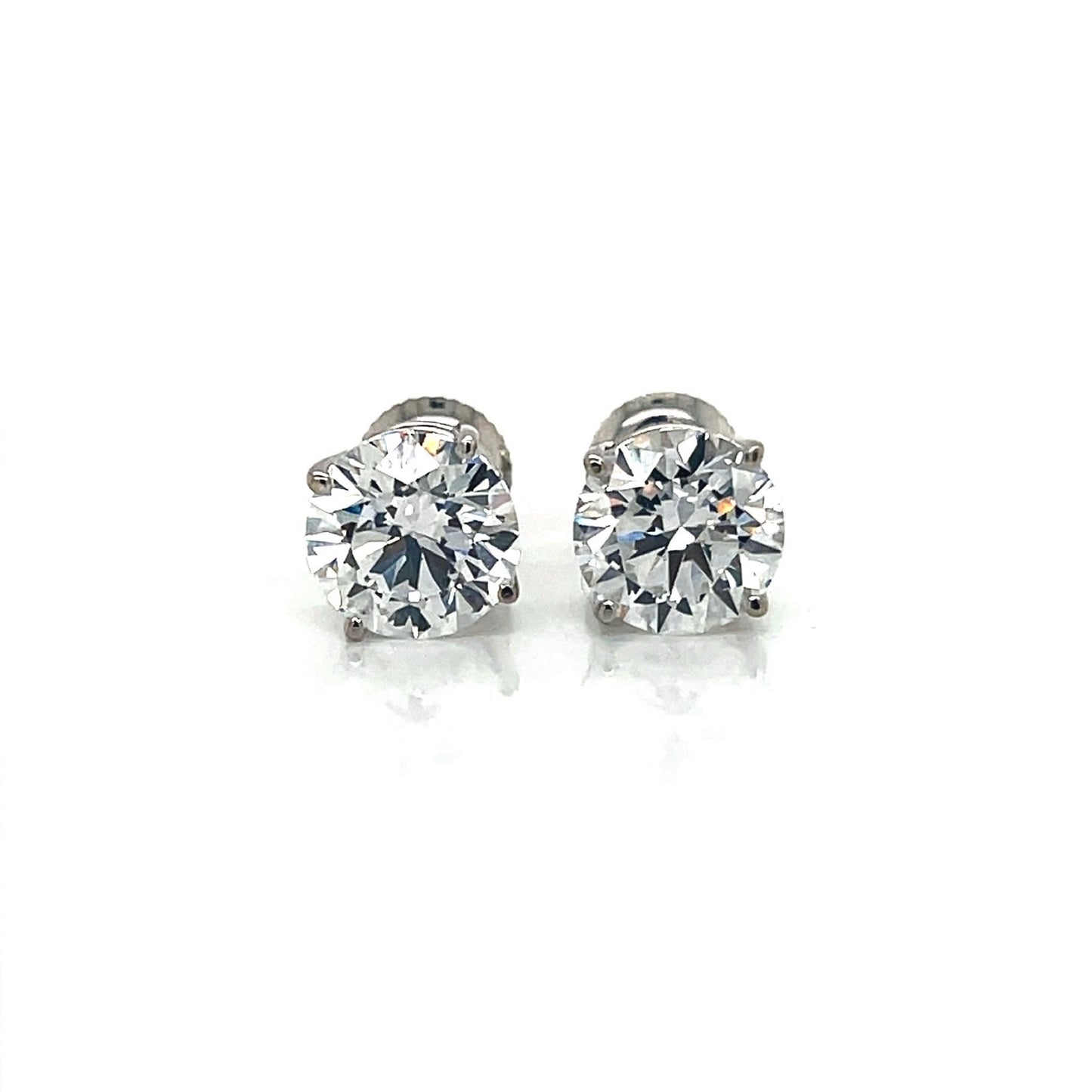 3CT Diamond Stud Earrings
