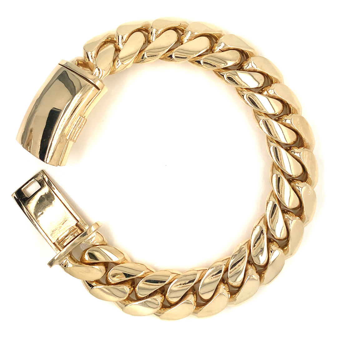 16MM Gold Cuban Bracelet
