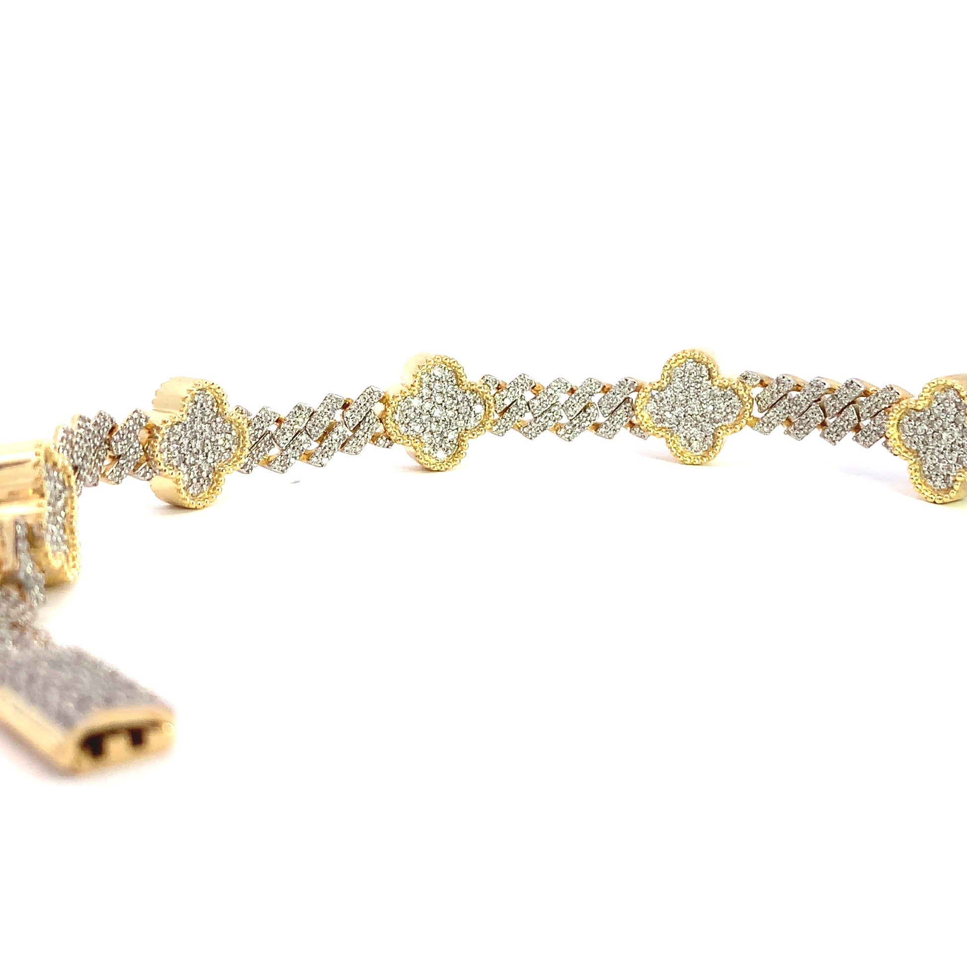 Diamond Four Leaf Clover Bracelet