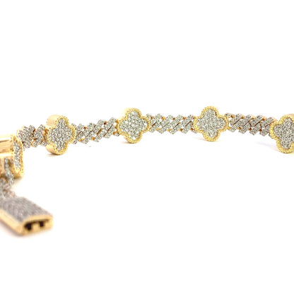 Diamond Four Leaf Clover Bracelet