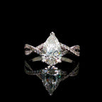 2CT Pear Split Shank Diamond Ring
