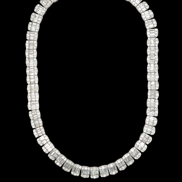 8MM 29.5 CT Baguette Tennis Chain