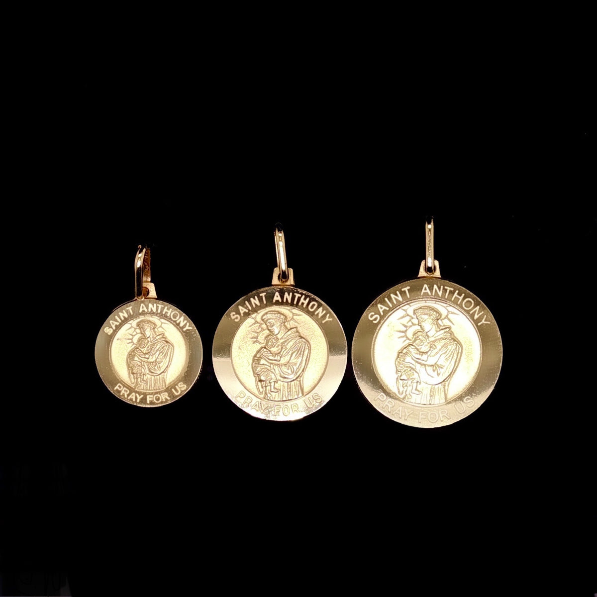 14K Solid Saint Anthony Medallion