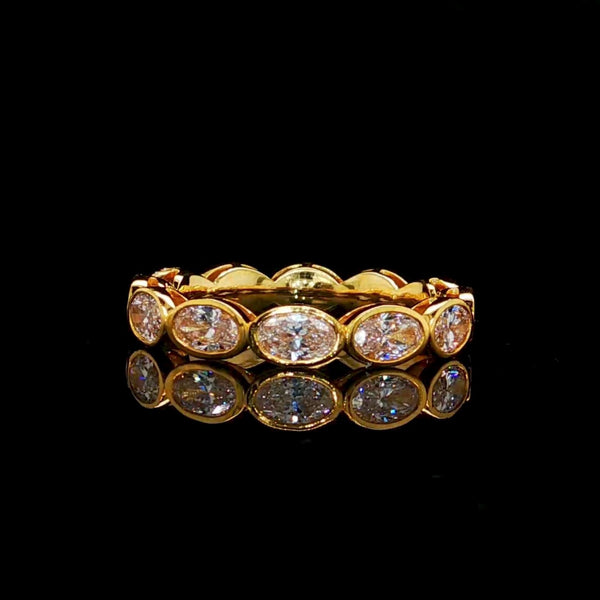 2.50CT Oval Diamond Engagement Eternity Band