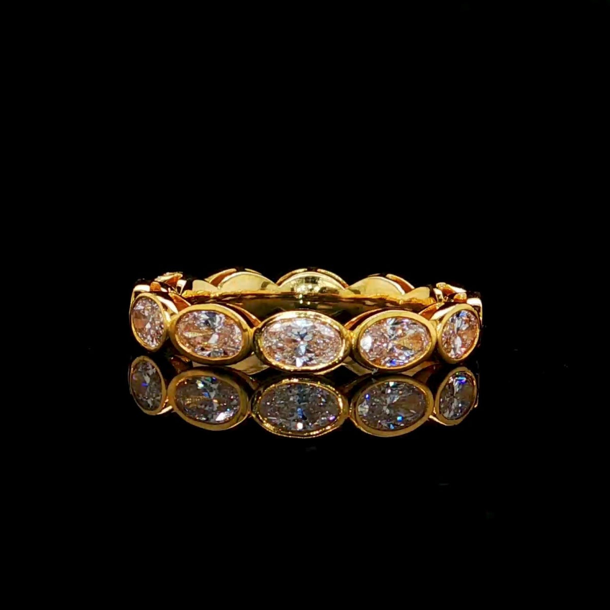 2.50CT Oval Diamond Engagement Eternity Band