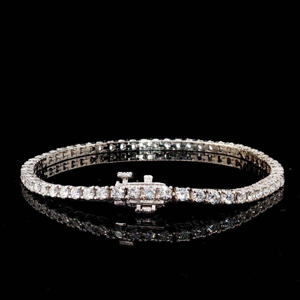 Lab Diamond Tennis Bracelet 7 Pointer
