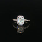 1CT Emerald Cut Diamond Engagement Ring