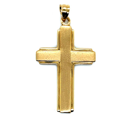 Flat Gold Cross in 14KT