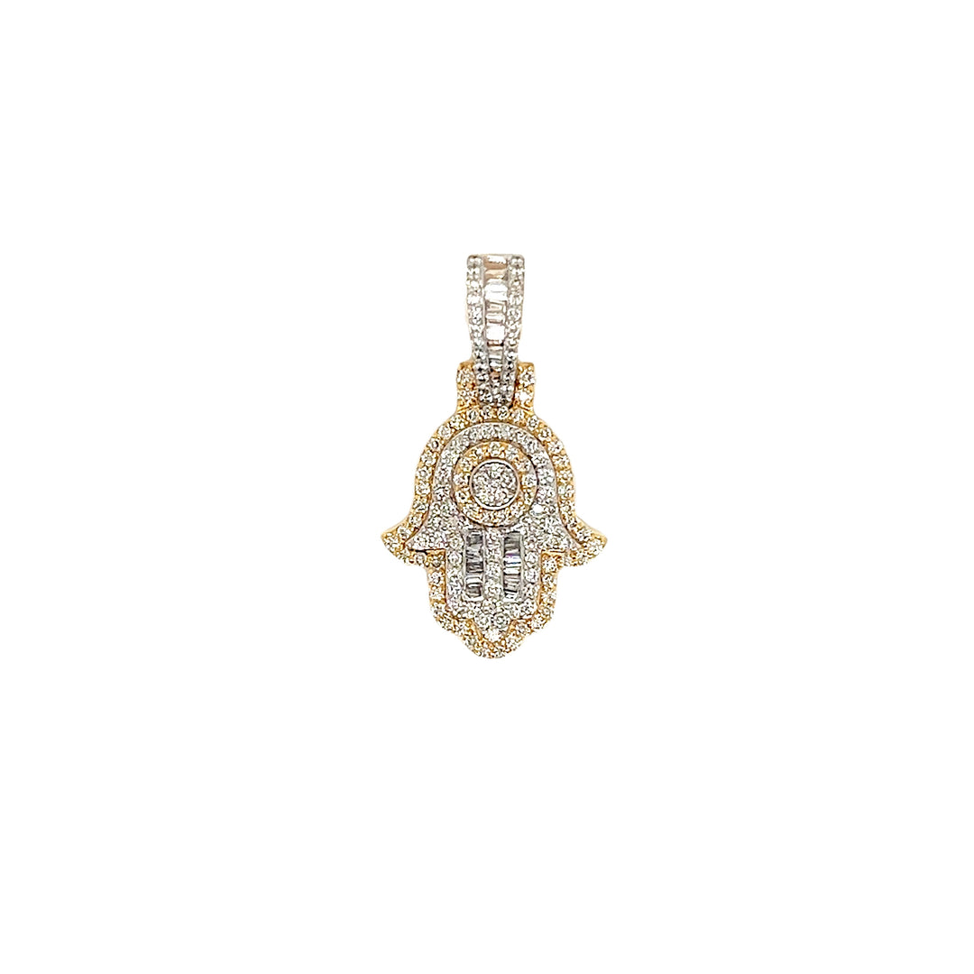 Extra Small Hamsa Diamond Pendant