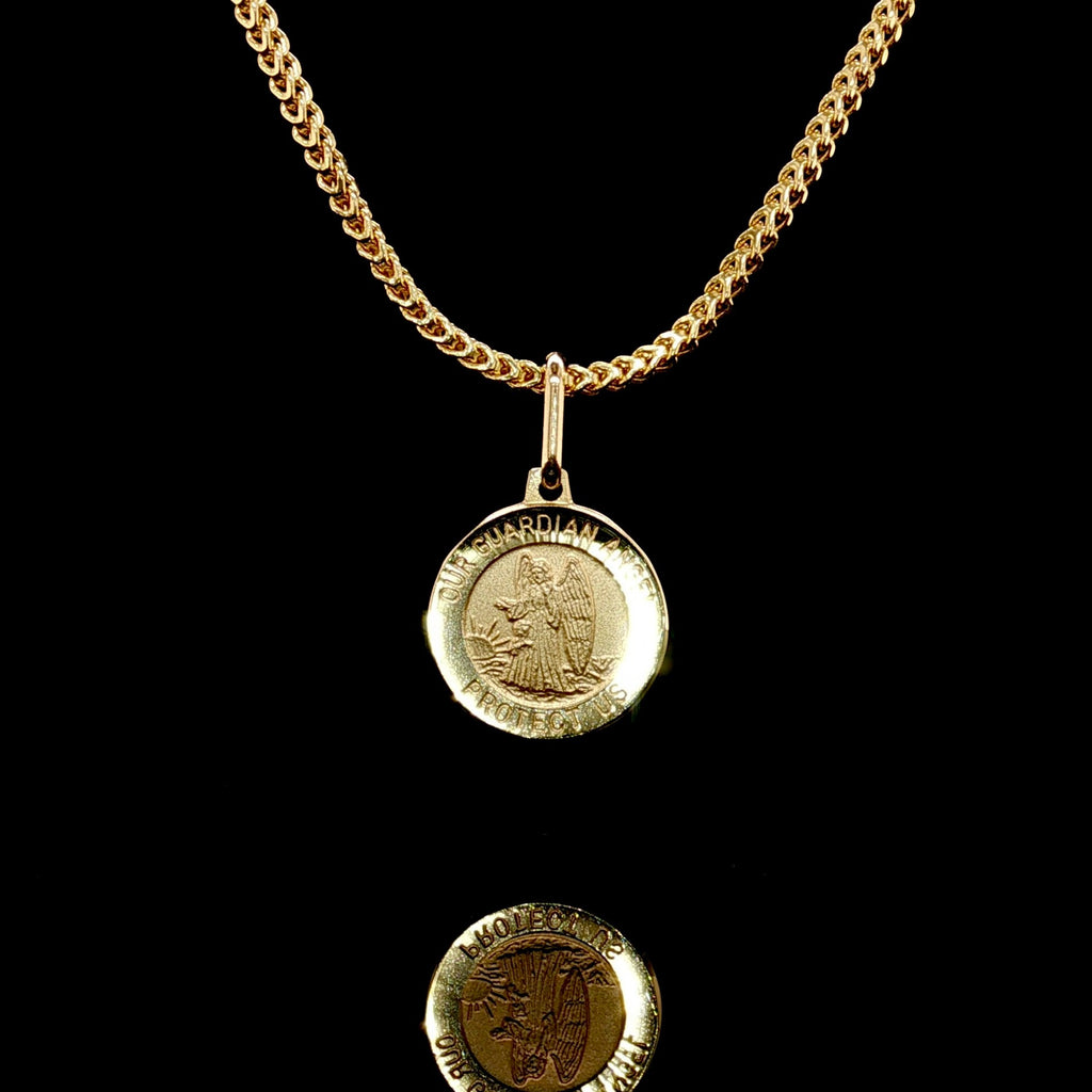 14K Gold Guardian Angel Charm