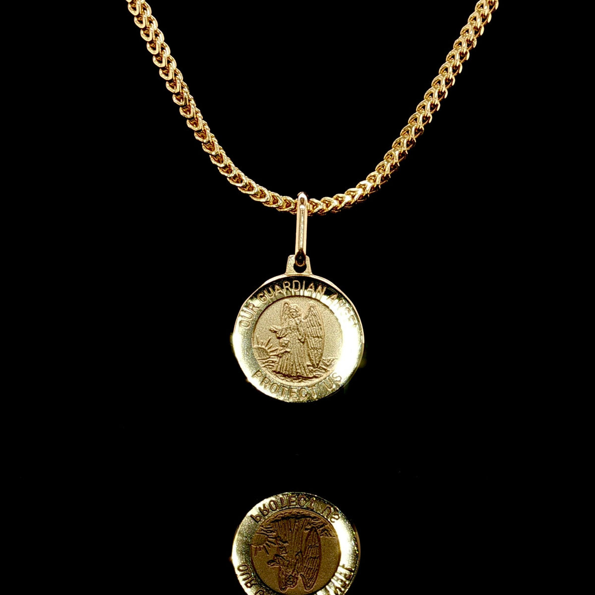 14K Gold Guardian Angel Charm