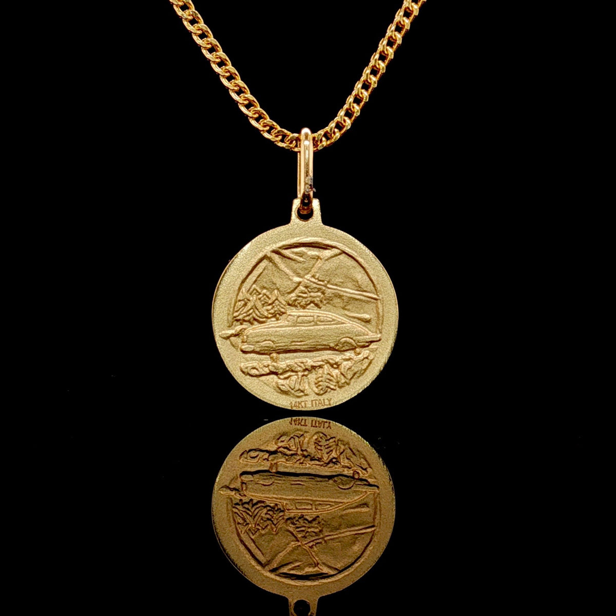 14K Solid Saint Christopher Medallion