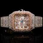 Diamond 19 CTW Cartier Santos Medium Two Tone Rose Gold