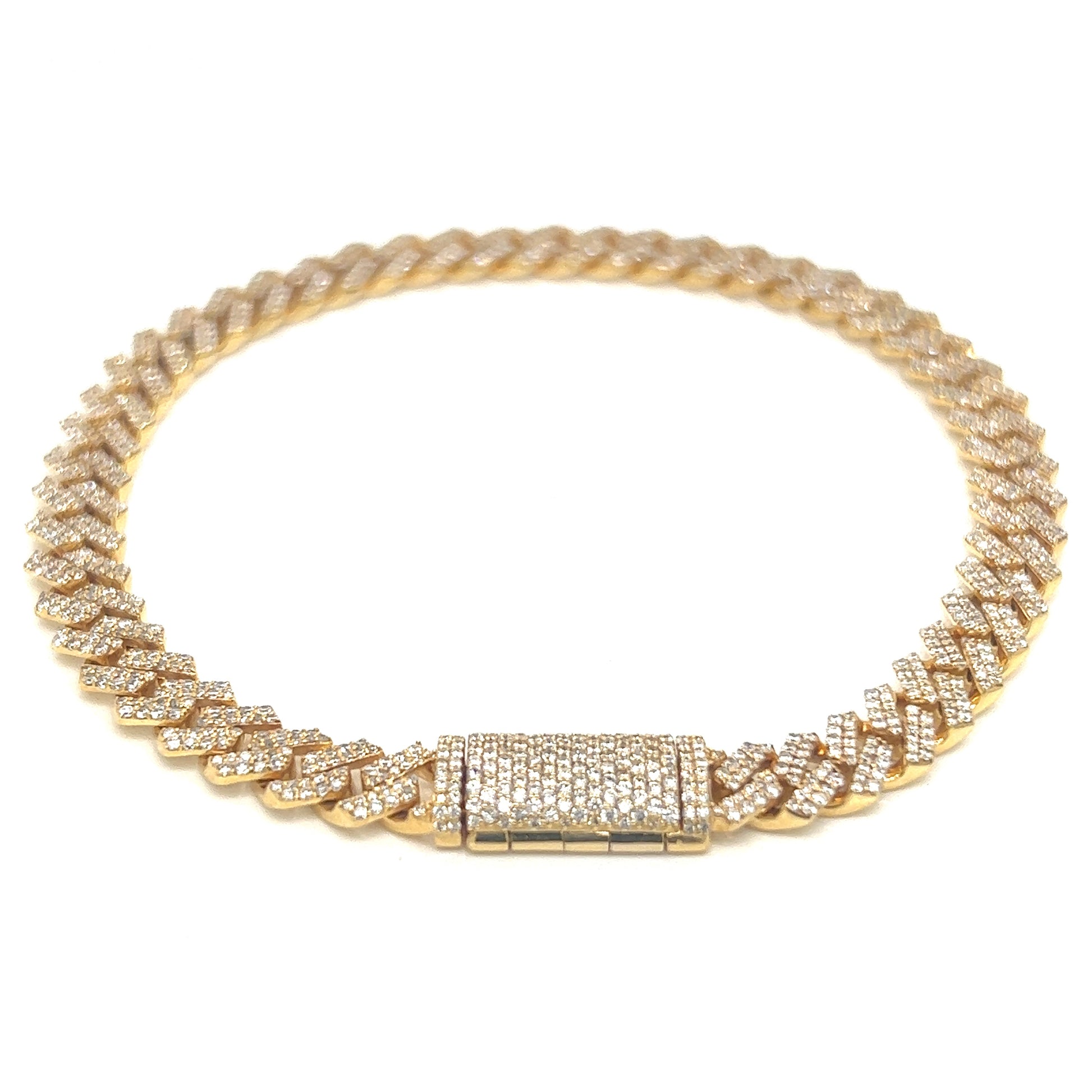 7MM Diamond Cuban Bracelet
