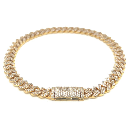 7MM Diamond Cuban Bracelet