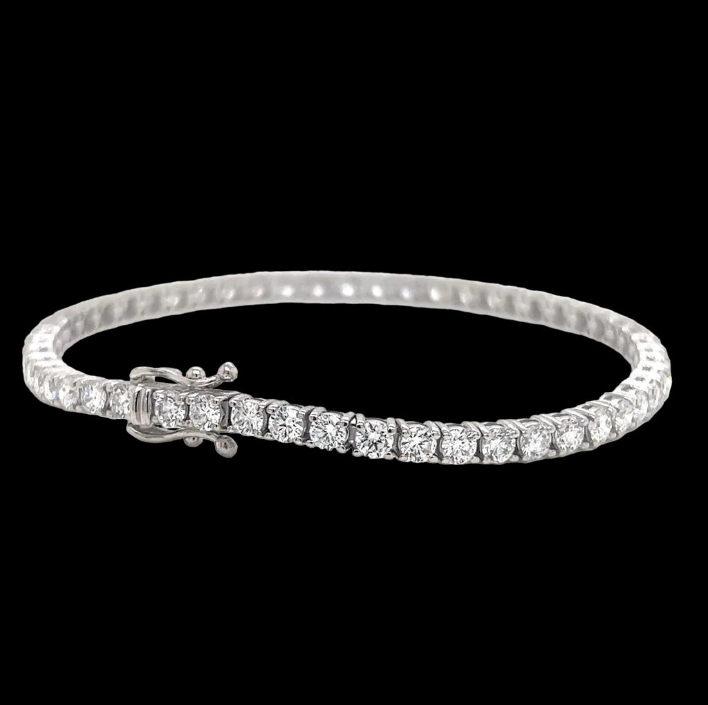3.5mm Mens Diamond Tennis Bracelet 14k Gold