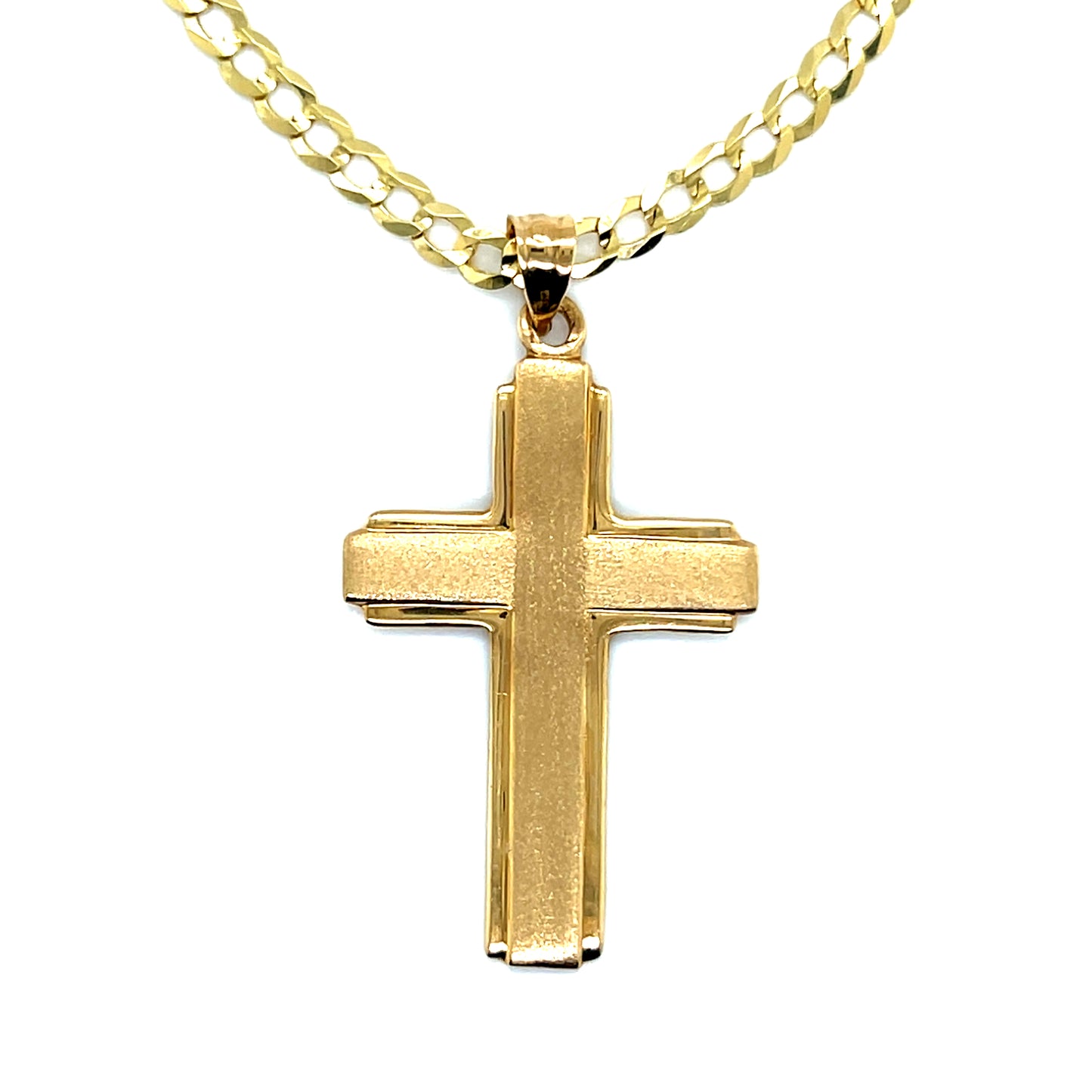 Flat Gold Cross in 14KT