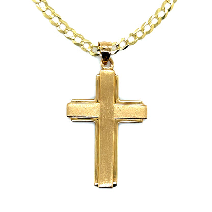 Flat Gold Cross in 14KT