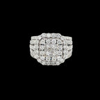 Cushion Princess Cut Diamond Ring