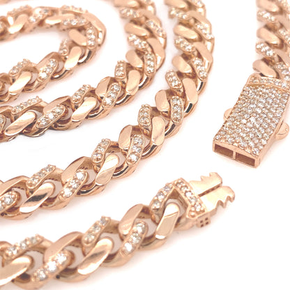 8MM Diamond Monaco Chain