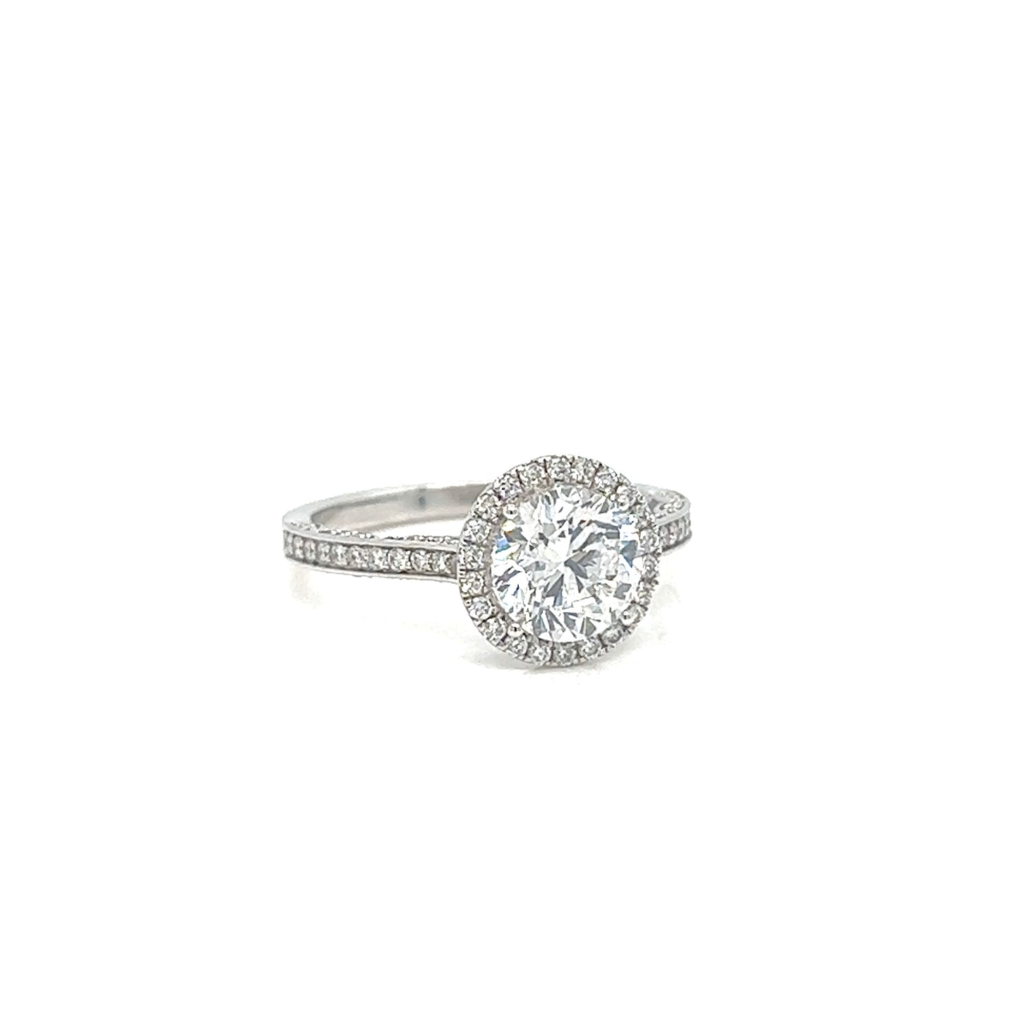 Round Brilliant Lab Diamond Halo Ring