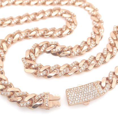 8MM Diamond Monaco Chain