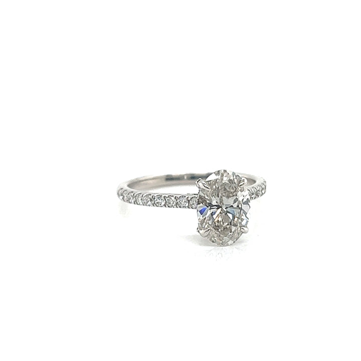 Oval-Cut Lab Diamond Claw Prong Ring