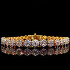 VVS Diamond Flower Set Gold Bracelet