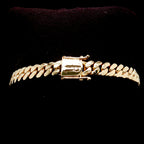 8mm Handmade Cuban Link Solid 14k Gold Bracelet