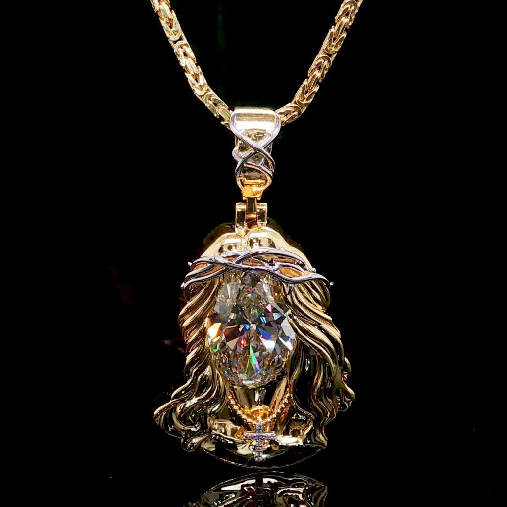 Diamond Oval 10CTW Jesus Head
