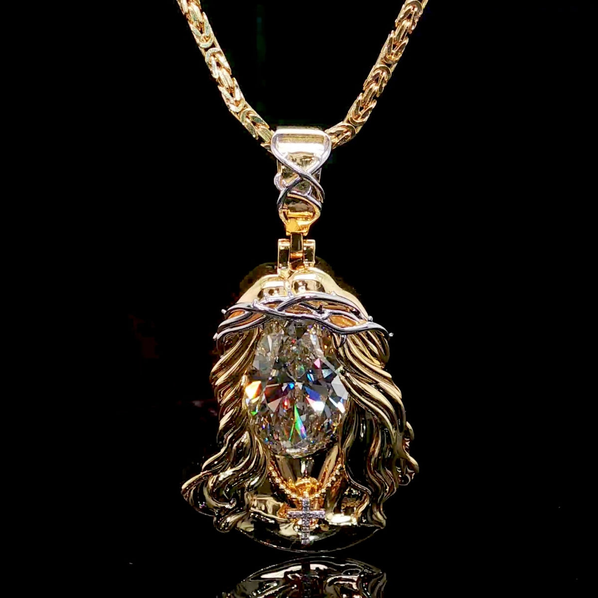 Diamond Oval 10CTW Jesus Head