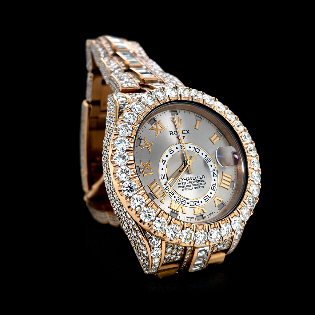 Diamonds Skywdeller Rose Gold Rolex