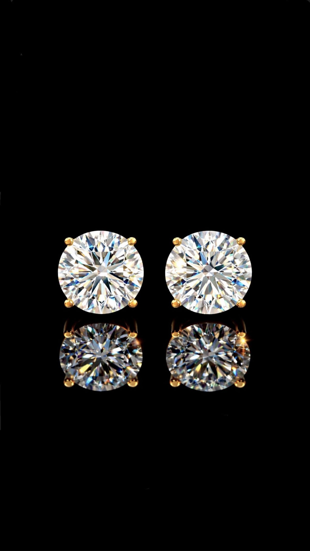 3CTW Total Lab Diamond Stud Earrings