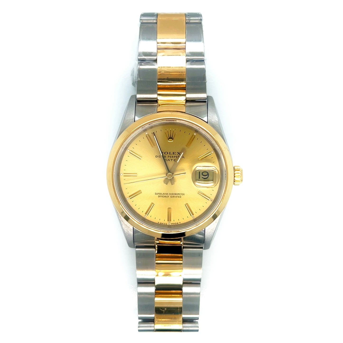 Rolex Oyster Perpetual 34MM Champagne Dial