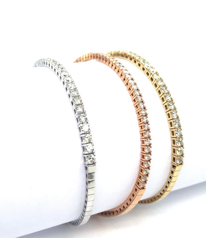 2CT Flexible Diamond Tennis Bangle