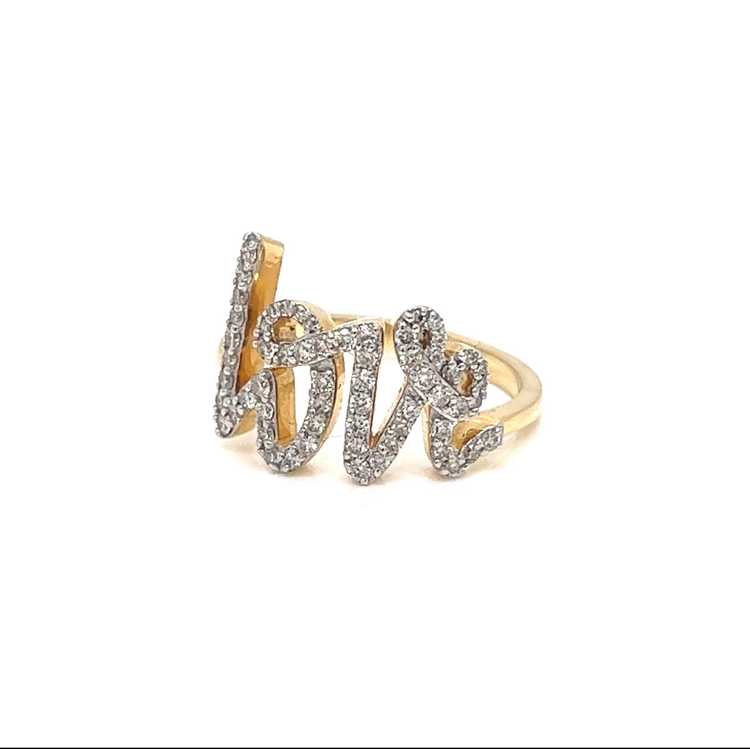 Diamond “LOVE” Ring