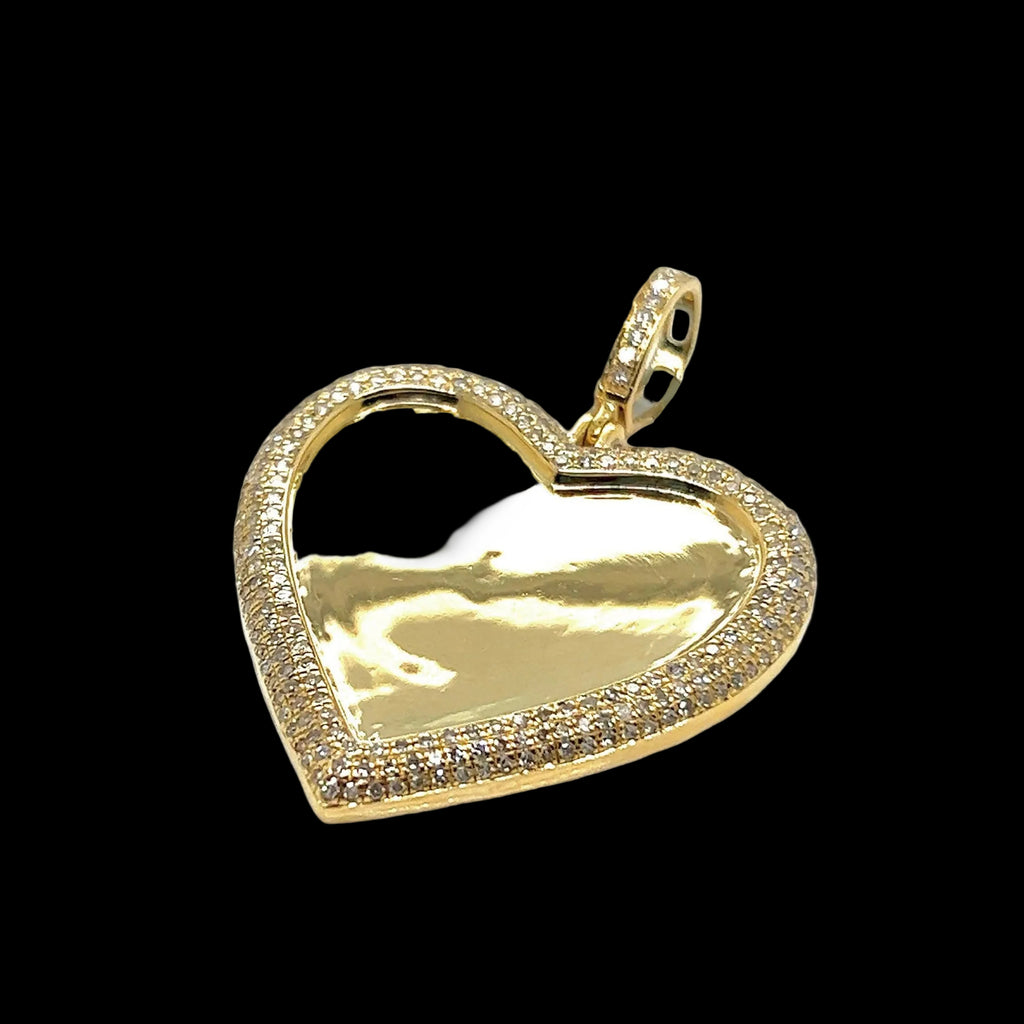 Heart Diamond Photo Pendant