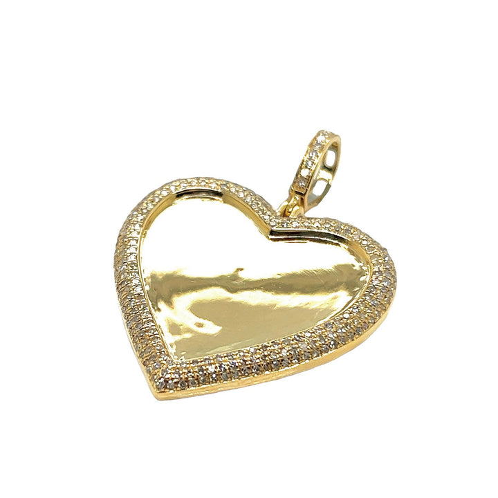 Heart Diamond Photo Pendant