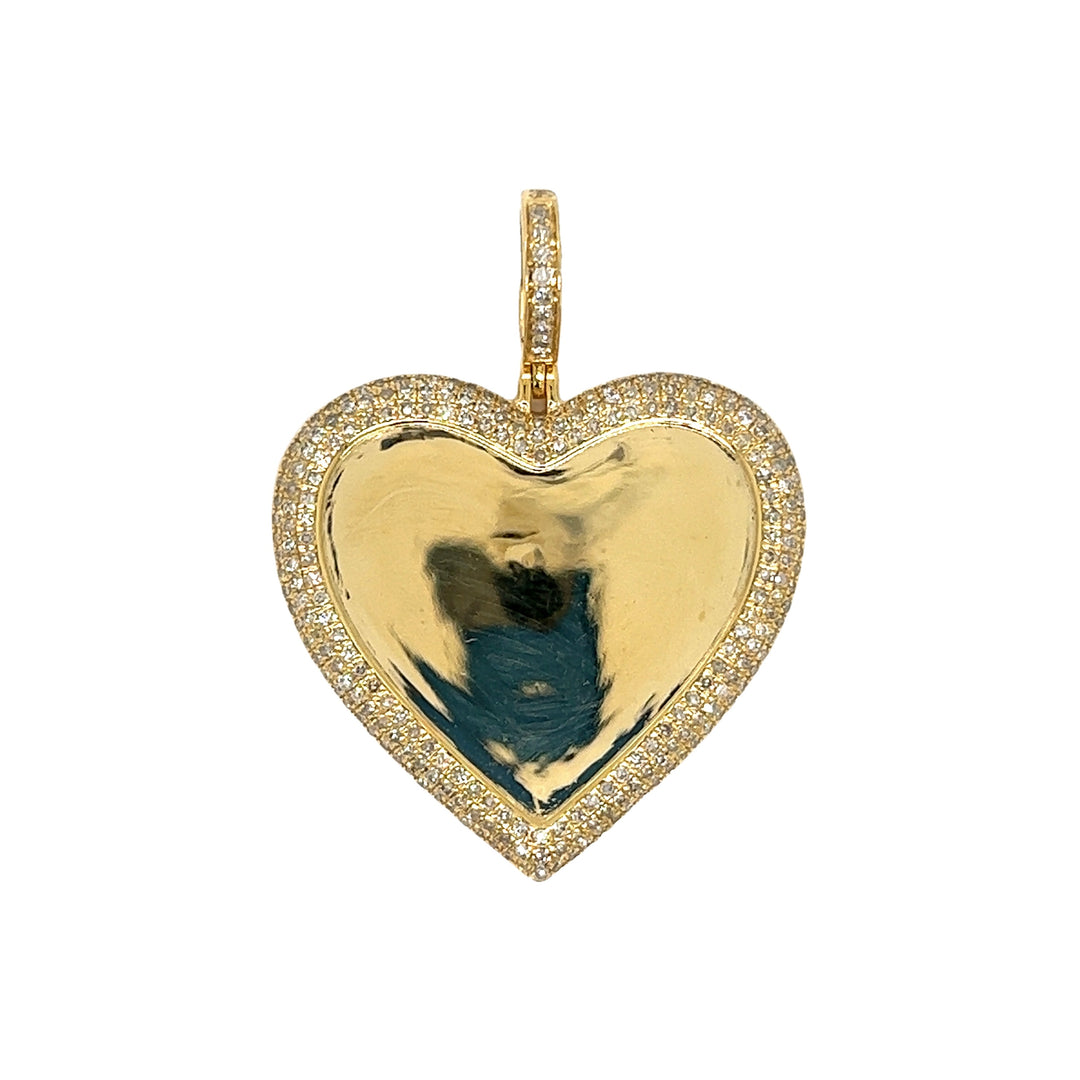 Heart Diamond Photo Pendant