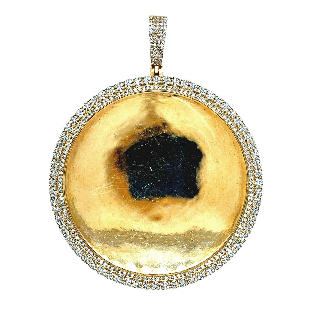 XL Circular Diamond Photo Pendant