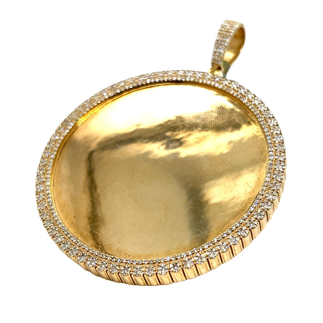 XL Circular Diamond Photo Pendant