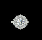 Round Brilliant-Cut Lab Diamond Flower Ring