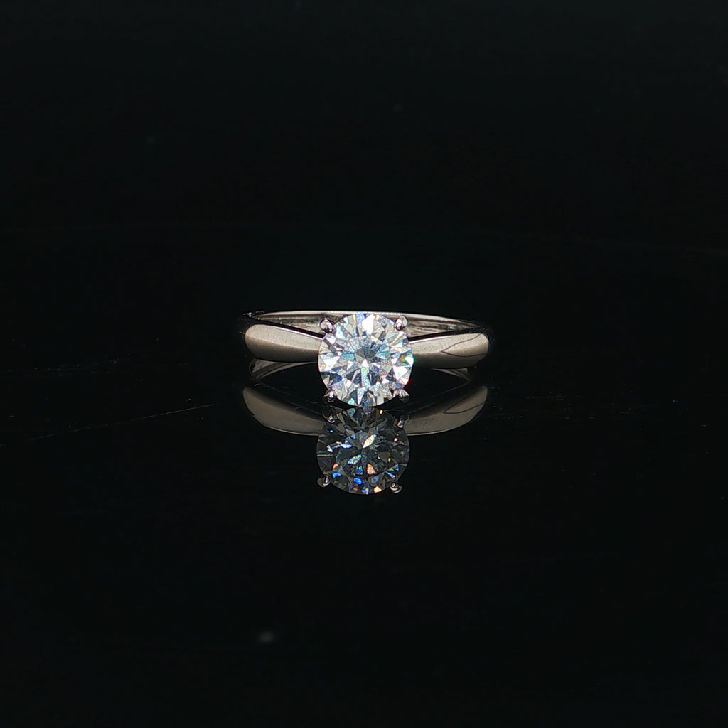 1CT Round Engagement Ring