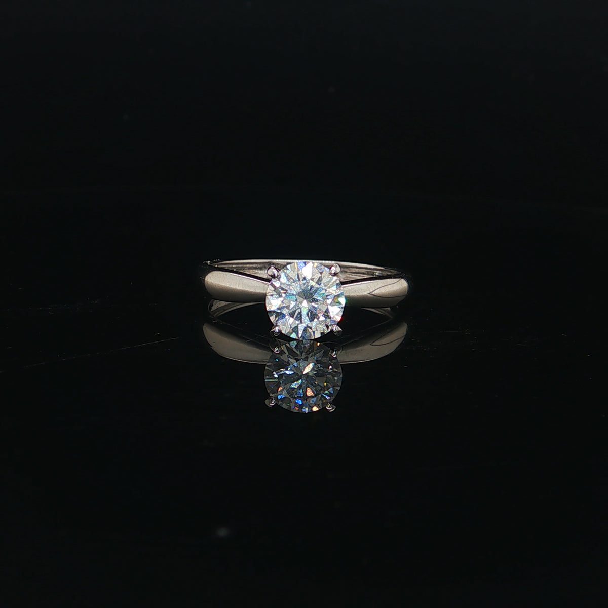 1CT Round Engagement Ring
