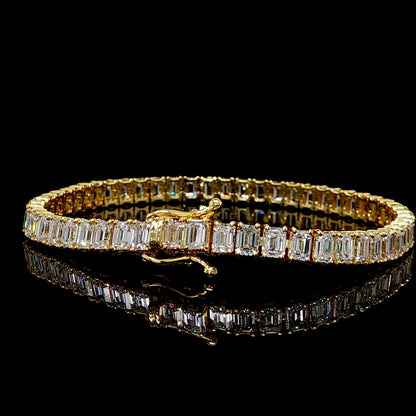 Emerald Cut Diamond Tennis Bracelet