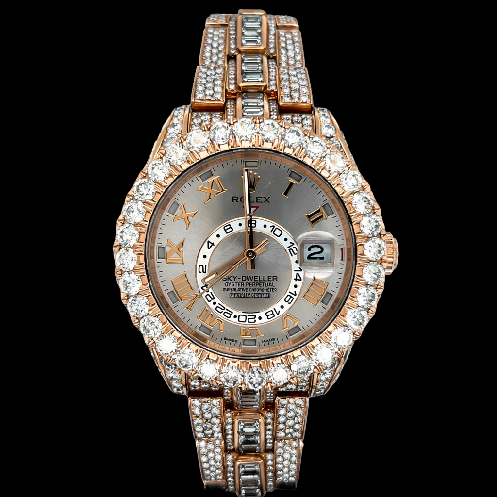 Diamonds Skywdeller Rose Gold Rolex